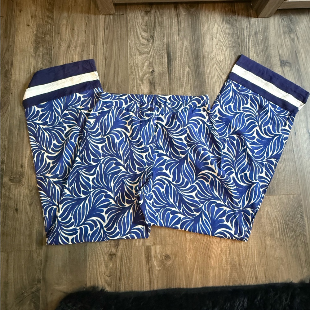 H&M Navy and White Patterned Pants